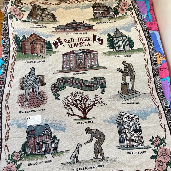 Vintage tapestry throw blanket - Picture 1 of 10